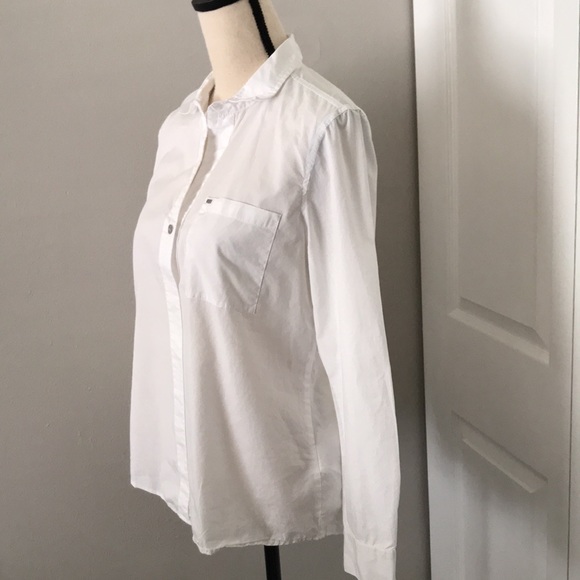 CALVIN KLEIN Poplin Women Long Sleeves Cotton White Shirt | XS - Picture 8 of 13